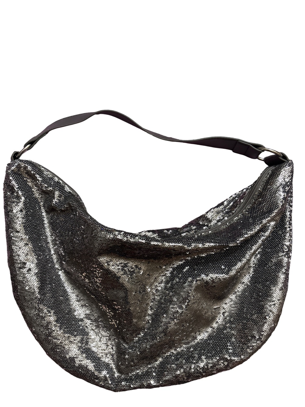 Candie's Silver Sequin Hobo Bag